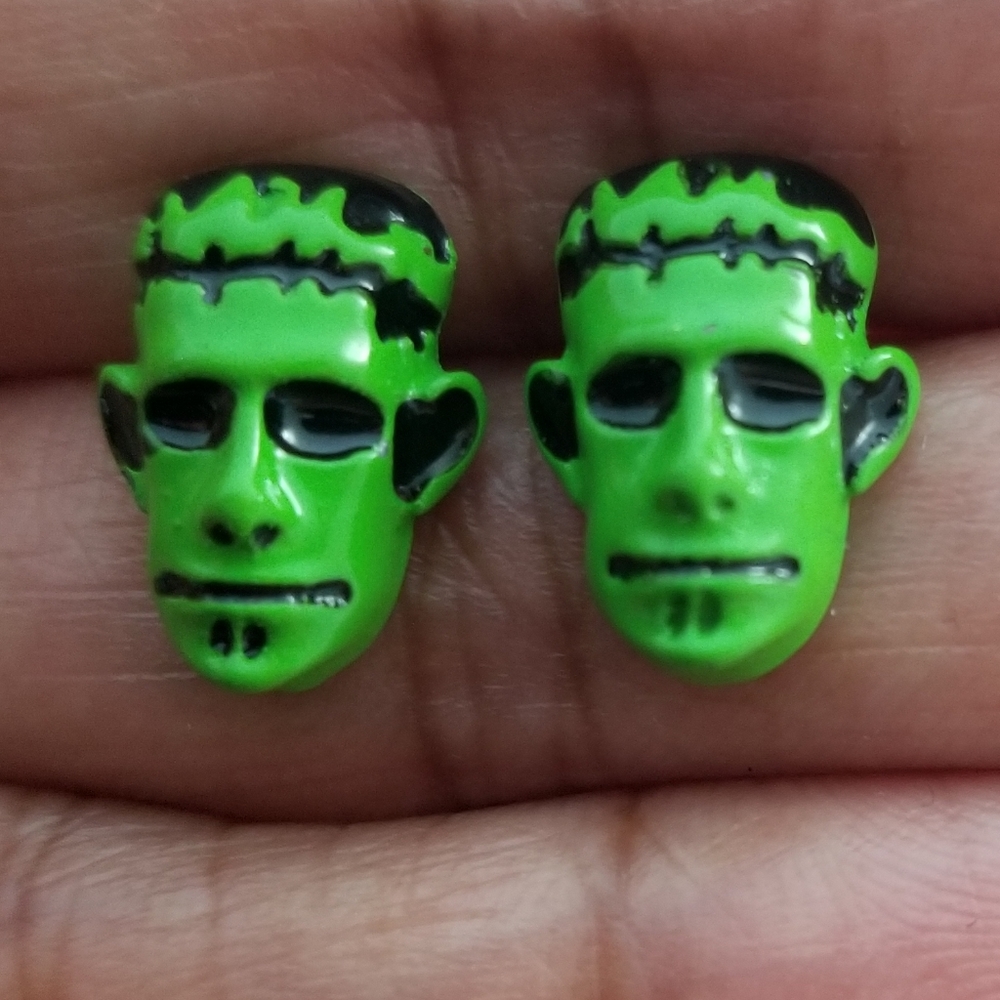 Adorable Metal Frankenstein Stud Earrings